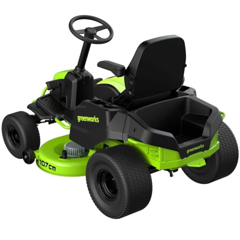 Трактор садовый аккумуляторный Greenworks GC82LT107, 82V, без АКБ и ЗУ